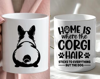 Corgi Butt Mug Funny Dog Mug Gift for Dog Lover Corgi Home Decor Novelty Coffee Mug Ceramic Unique Pet Lover Gift Humorous Coffee Cup Corgi