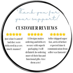 May include: Five-star customer reviews for a product or service. The reviews highlight fast shipping, easy ordering, and high-quality packaging.