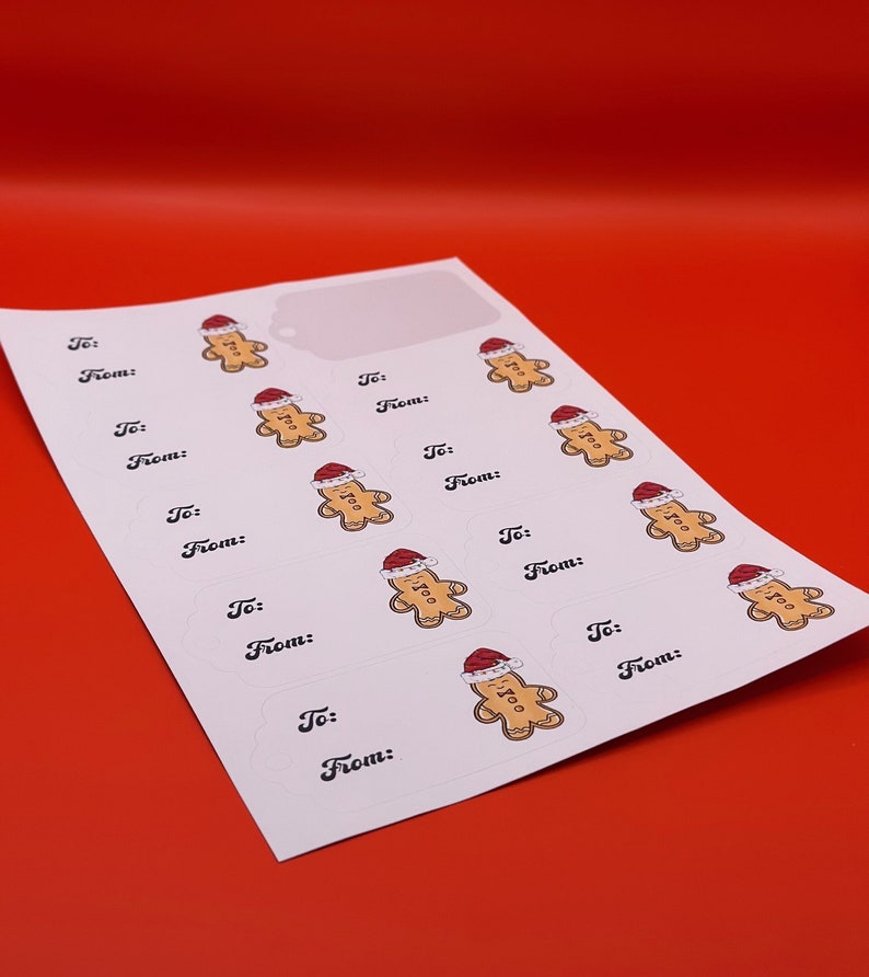 Christmas Gift Tag Stickers Personalized Holiday Gift Labels Santa