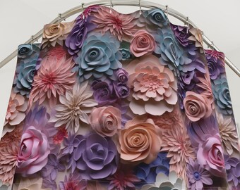 Dimensional 3D Floral Badezimmer Dekor Romantisches Badezimmer Dekor Kinder Badezimmer Design Master Badezimmer Accessoire Garten Inspiriert Blumenmuster