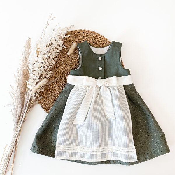 Babydirndl olivgrün Gr. 80