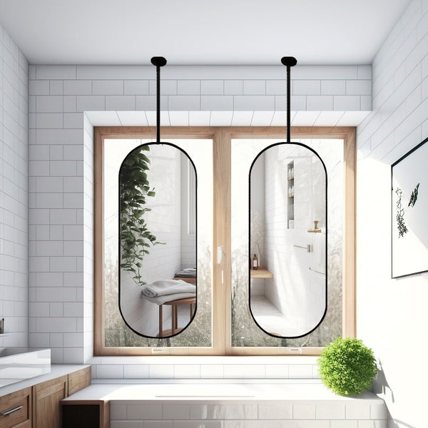 Ceiling Suspended Mirror Etsy