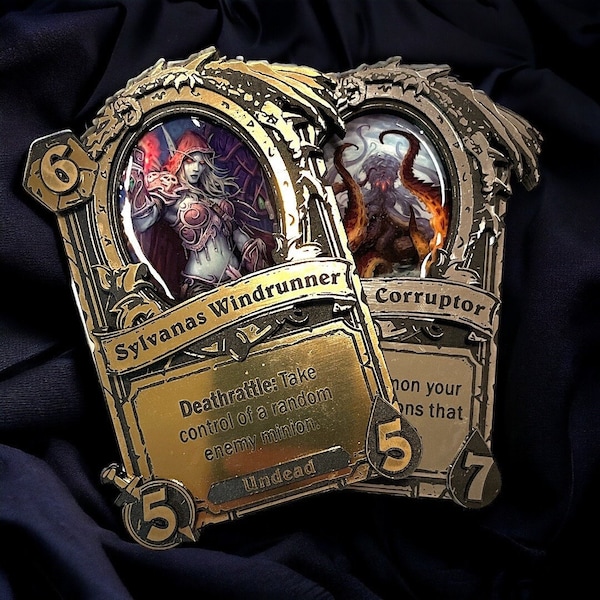 Hearthstone Inspired Custom Personalized Gold and Silver cards