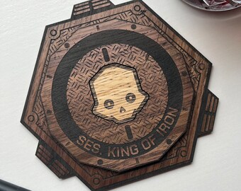 Helldivers Personalized Wooden Coaster