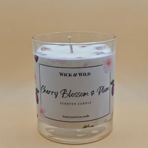 Cherry Blossom and Plum Scented Candle