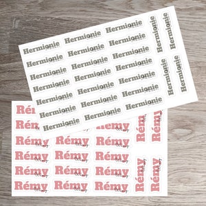 Feuille d'autocollants avec nom complet personnalisé, cadeau de fête, cadeau personnalisé, étiquettes de fournitures de rentrée scolaire, autocollant pour bouteille d'eau et ordinateur portable