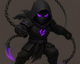 Shadow Ninja STL • Tarnkappenkrieger 3D Modell • Anime-Ninja Figur • Druckbarer Samurai Assassin • Digital Download