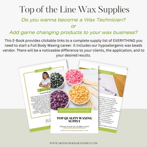 Become a Wax Technician. Complete full body waxing Supply List.