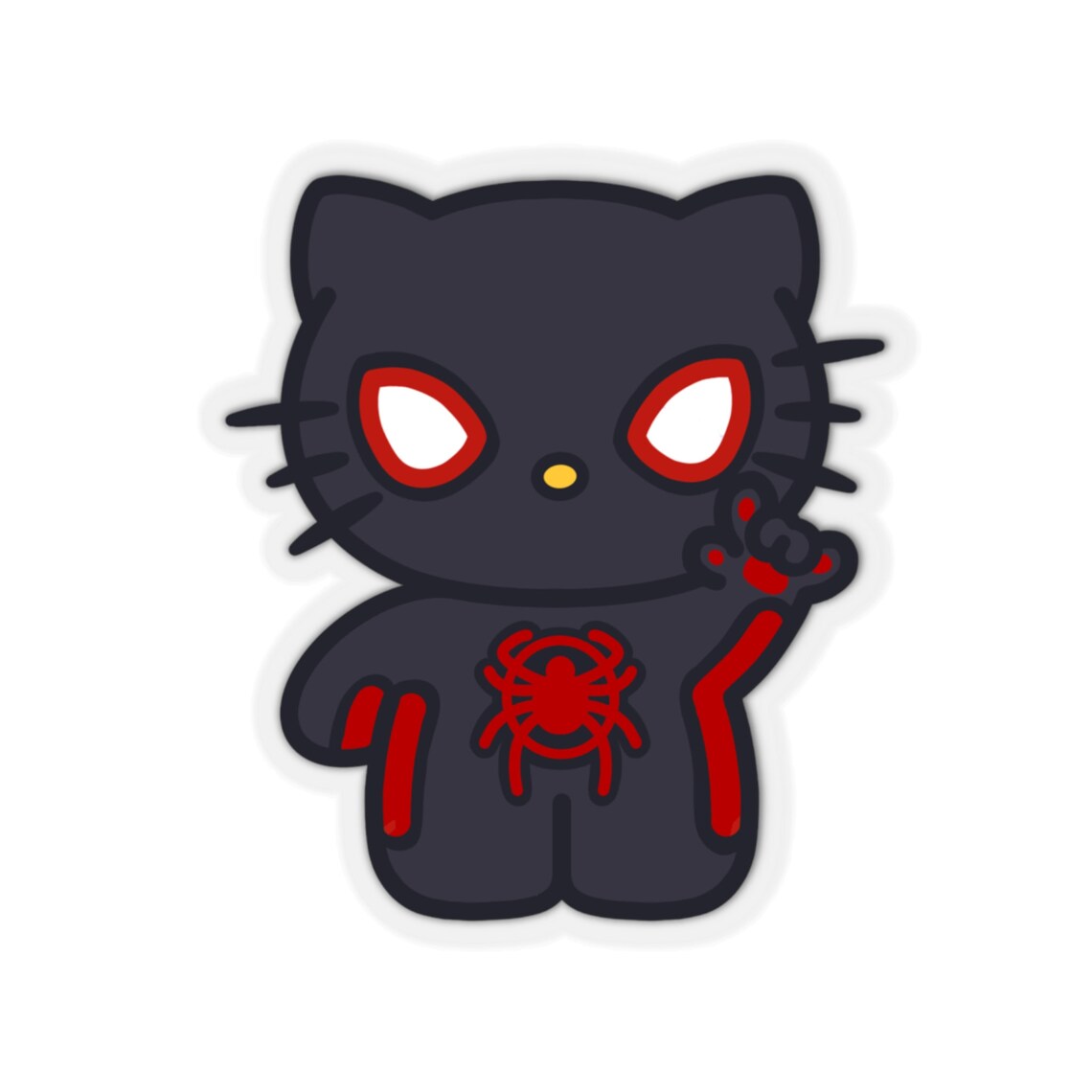 Miles Morales ATSV Hello Kitty Sticker - Etsy