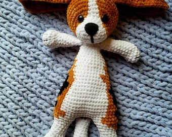 Beagle dog crochet lovey