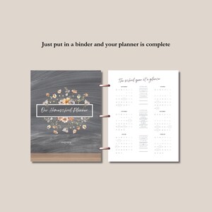 Printable Homeschool Planner Digital Calendar 2023-24 Christian Homeschool Organization Education Logs and Trackers Curriculum Plan image 4