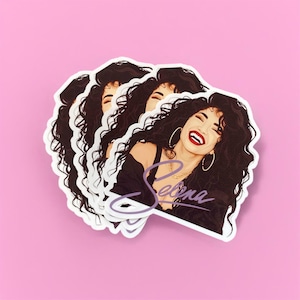 Selena Quintanilla Vinyl Sticker Decal, Queen of Tejano Latina Sticker, Free Shipping, Valentines or Birthday Gifts