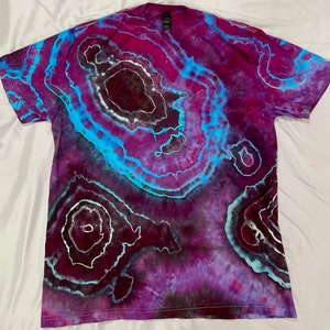 Tie dye shirt w/ geodes (Lg)