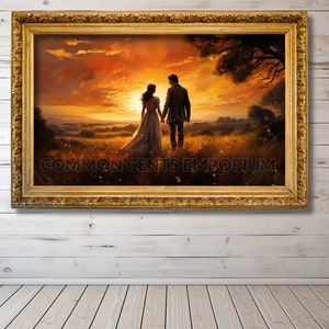 Pride and Prejudice Digital Art, Jane Austen, Romantic, Love, Sunrise, instant download for personal use