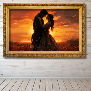 Pride and Prejudice Digital Art, Jane Austen, Romantic, Love, Sunrise, instant download for personal use