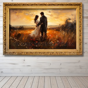 Pride and Prejudice Digital Art, Jane Austen, Romantic, Love, Sunrise, instant download for personal use