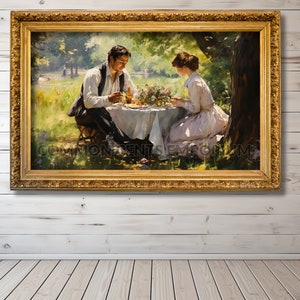 Pride and Prejudice Digital Art, Jane Austen, Romantic, Love, Garden Party, instant download for personal use