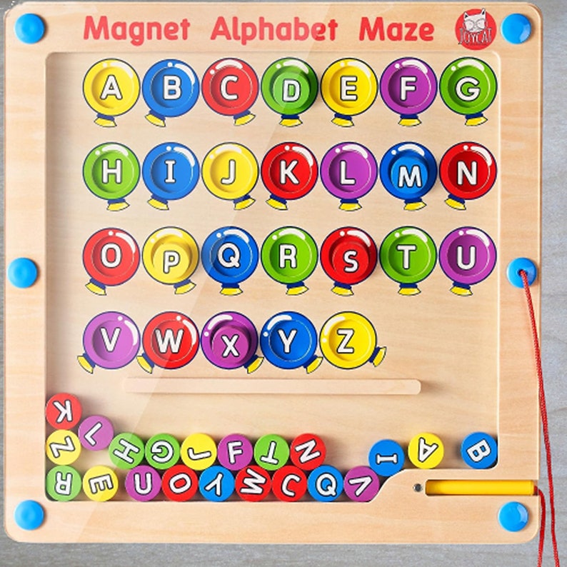 Alphabet Maze Board Learning Toys & Color Sorting Etsy