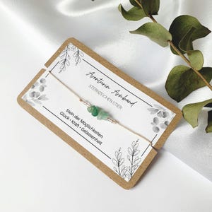 Aventurin Armband/ Sternzeichen Stier, minimalistisches Edelsteinarmband, Armband mit Geschenkkarte, Kraftarmband, Mutmacher, Handgemacht