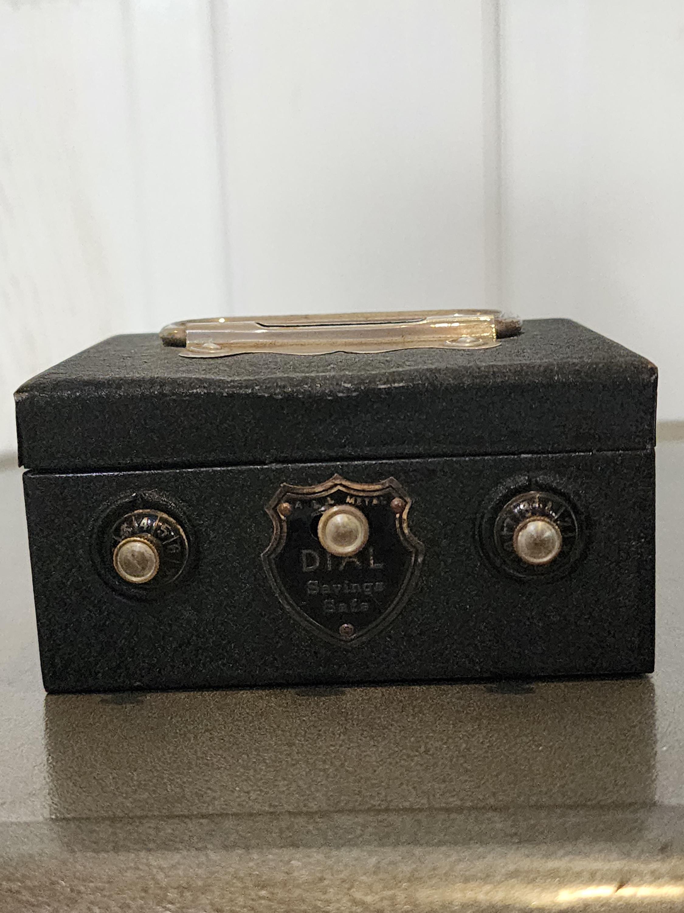 Vintage Metal Bank Deposit Safe Box - Etsy