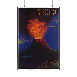Mexiko Vintage Vulkan Reise Poster (ca. 1940er Jahre)