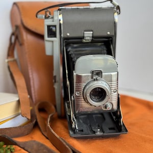 Vintage Polaroid Land Camera Model 80 1954 Brown Leather Carrying Case