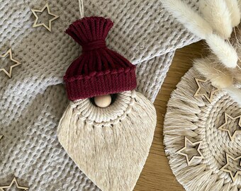 Macrame Gnome | Santa Claus | Pendant | Boho Christmas Decoration | Gift Idea