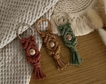 Macrame keychain Maya | in 40 colors | personalized with pearl | Boho | gift idea