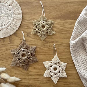 Macrame star | in 20 colors | Christmas | Gift tag | Little something | Christmas decoration