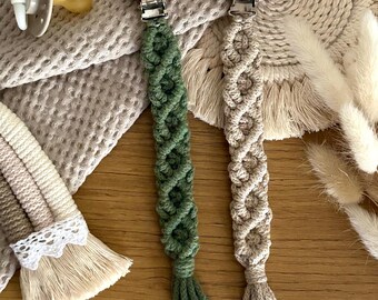 Macrame Pacifier Chain | Pacifier Strap | Maya | in 40 Colors | Baby | Newborn Gift | Boho