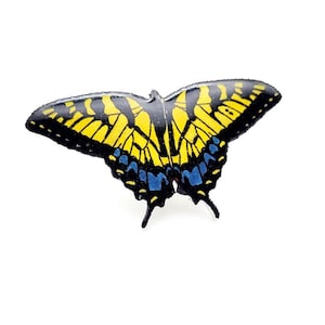 Tiger Butterfly Resin Pin-Swallowtail Butterfly Pin-Metal & Rubber Backing Included