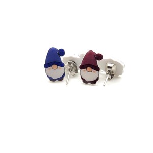 Garden Gnome Stud Earrings on Hypoallergenic Stainless Steel Posts