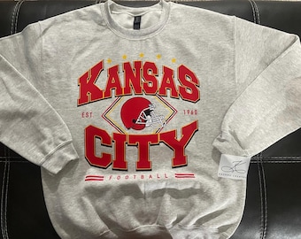 Vintage Chiefs T-shirt, Vintage Chiefs Sweatshirt, KC Shirt, Chiefs Shirt, Retro Football Shirt, Football Fan Shirt, KC Sweatshirt, Red Font