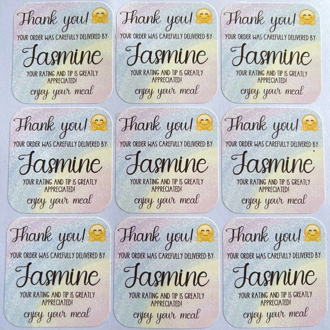 Personalized Delivery Driver Stickers, Doordash Driver Thank You ...