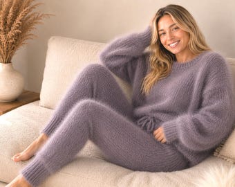 Mohair Sweater for Women, Fluffy  Sweater, Oversized Knit Sweater, Fuzzy Pullover Luxury Knitwear, Cozy Winter Jumper, Handmade Gift for her