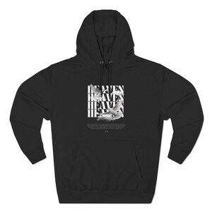 Heavenly Three-Panel Fleece Hoodie, Cozy Casual Wear, Gift for Spirituality Lovers, Fall Fashion, Unisex Hoodie