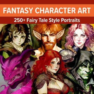 Character Portraits - NPCs - Monsters - Fairy Tale Style Art for Dungeons & Dragons | Pathfinder | Roleplaying