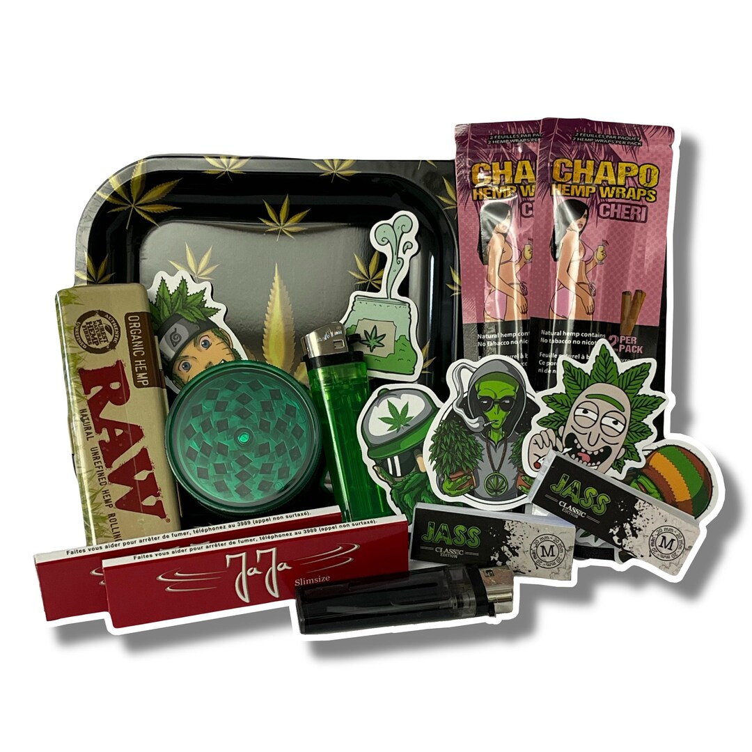 420 Smoking Box - Raw Case + Rolling Tray + Grinder + Papers + Lighters ...