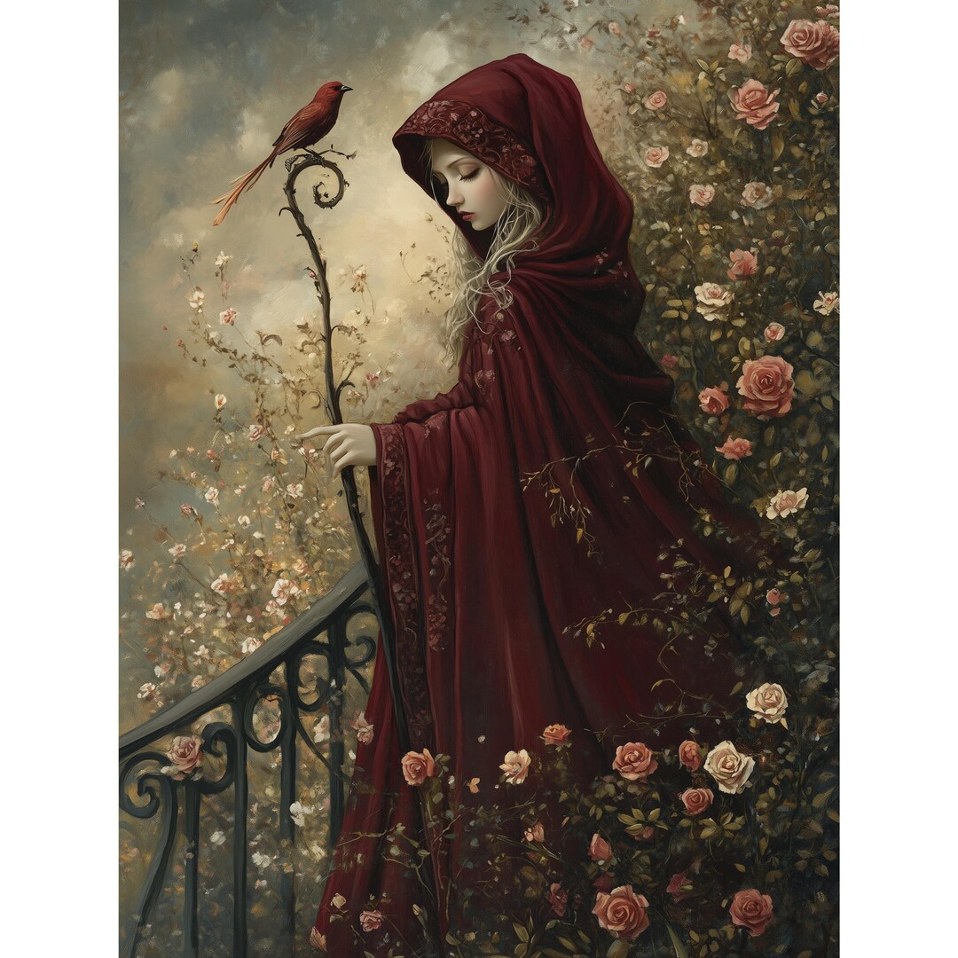 Storybook Fantasy Art Set - 5 Digital Prints, Gothic Cottagecore Wall ...