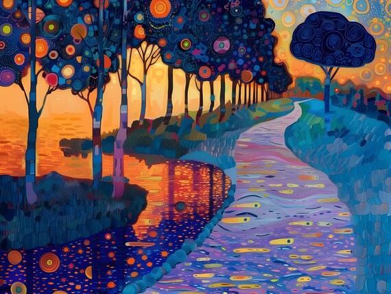希少 Contemporary Art Set of 5 in 5K! Yayoi Kusama Styled, Landscape Design, Art