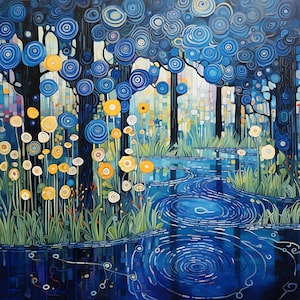 Print Ready on demand.  The extremely talented Gustav Klimt created landscape paintings that are the epitome of exquisite elegance, fusing symbolism, intricate art,  ornate patterns, and sensual figures to reveal a world of beauty