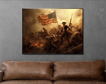1935年製 油絵 絵画 アメリカ 戦前 アメリカ南北戦争（1861～1865年）。ハンプトン・ローズ（バージニア州