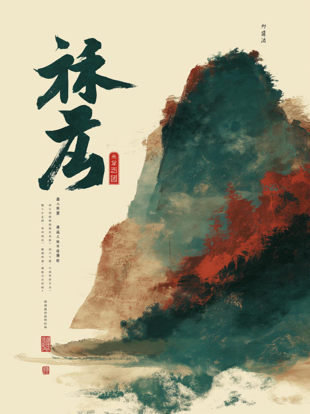 Japandi Landscape Wall Art Set of 5, Zen Mountain Prints, Japanese ...