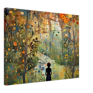 Gustav Klimt Style Wall Art - Extraordinary Canvas for a