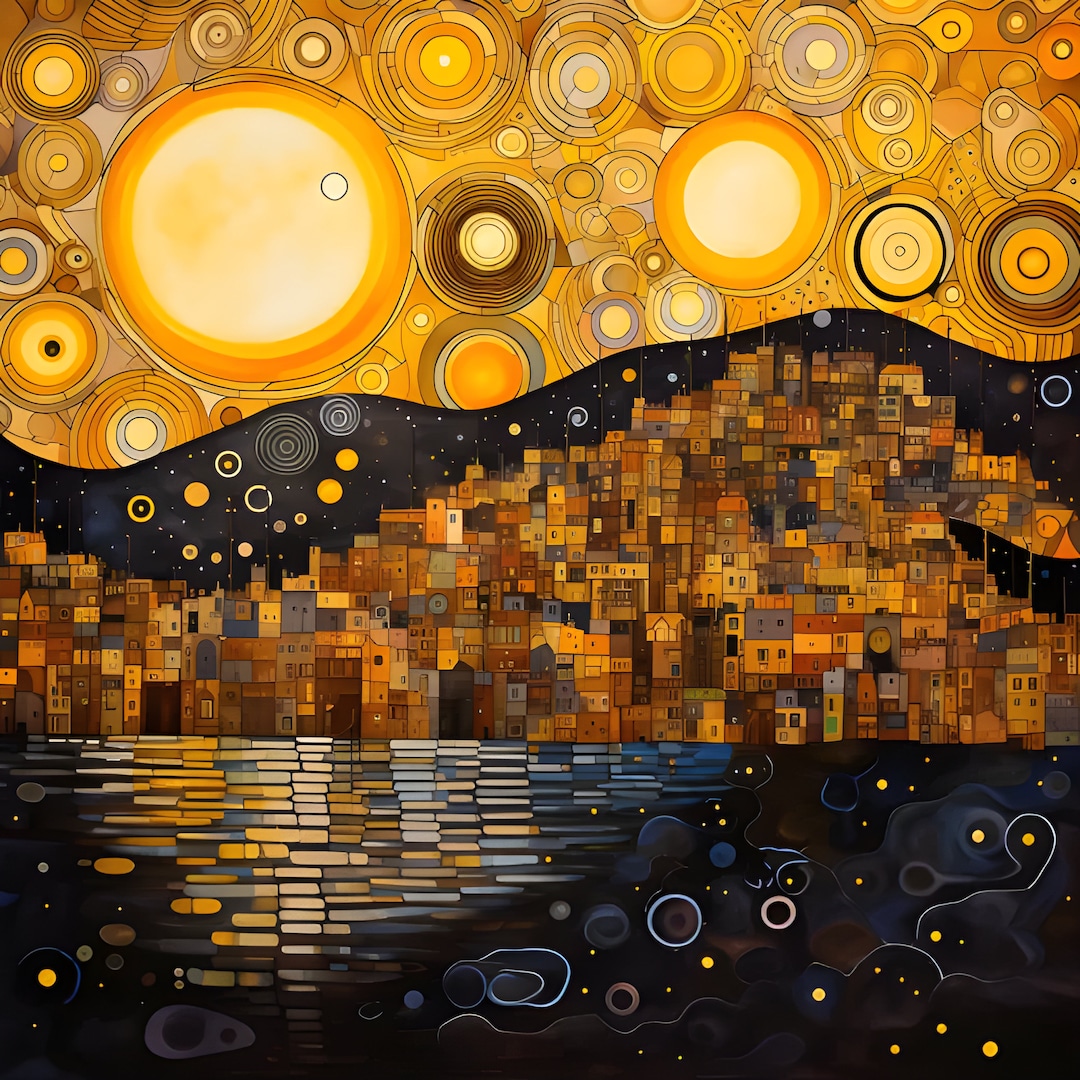 Incredible Gustav Klimt Inspired Landscapes in 5K! Set of 5