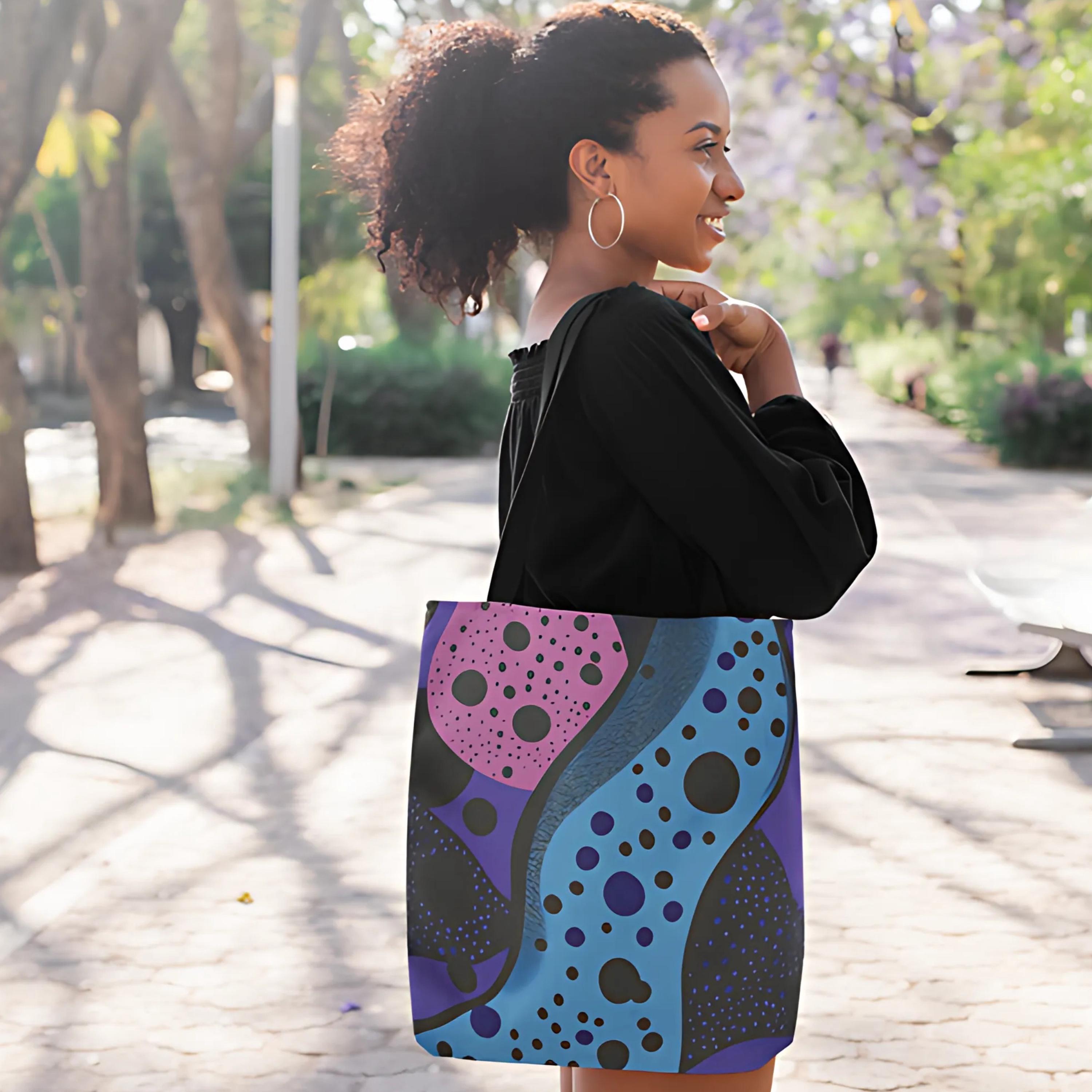 Artistic Purple and Blue Tote Bag - Perfect Gift for the Creative