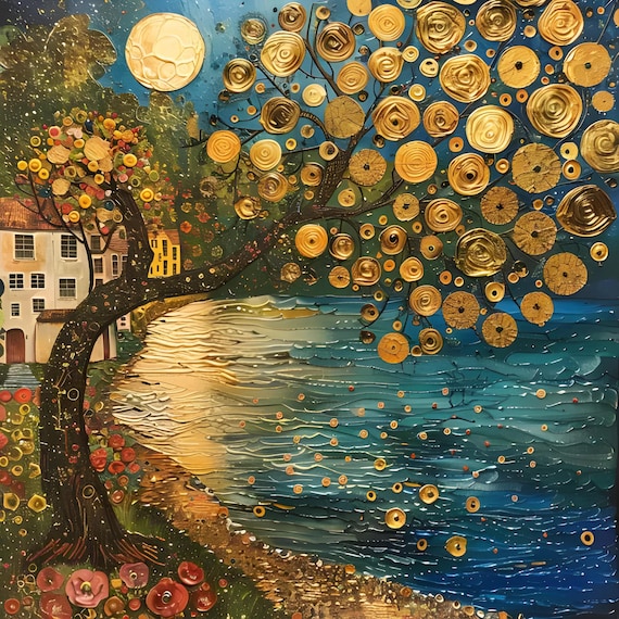 Remarkable Gustav Klimt Inspired Landscapes in 5K! Set of 5