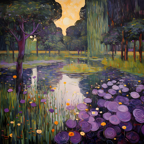 Set of 5 in 5K Incredible Gustav Klimt Landscapes Print on Demand Set of 5 in 5K Incredible Gustav Klimt Landscapes Print on Demand