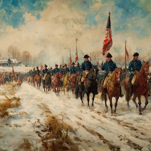 Art Print Set Revolutionaire Oorlog - Decor Amerikaanse Revolutie - Muurkunst koloniale militaire geschiedenis - Digitale download vintage prints