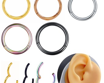 Clicker Hoop Piercing Clicker Nasenpiercing helix piercing Universal Ohr Scharnier Segment Septum Nase Lippe Ohr Intim